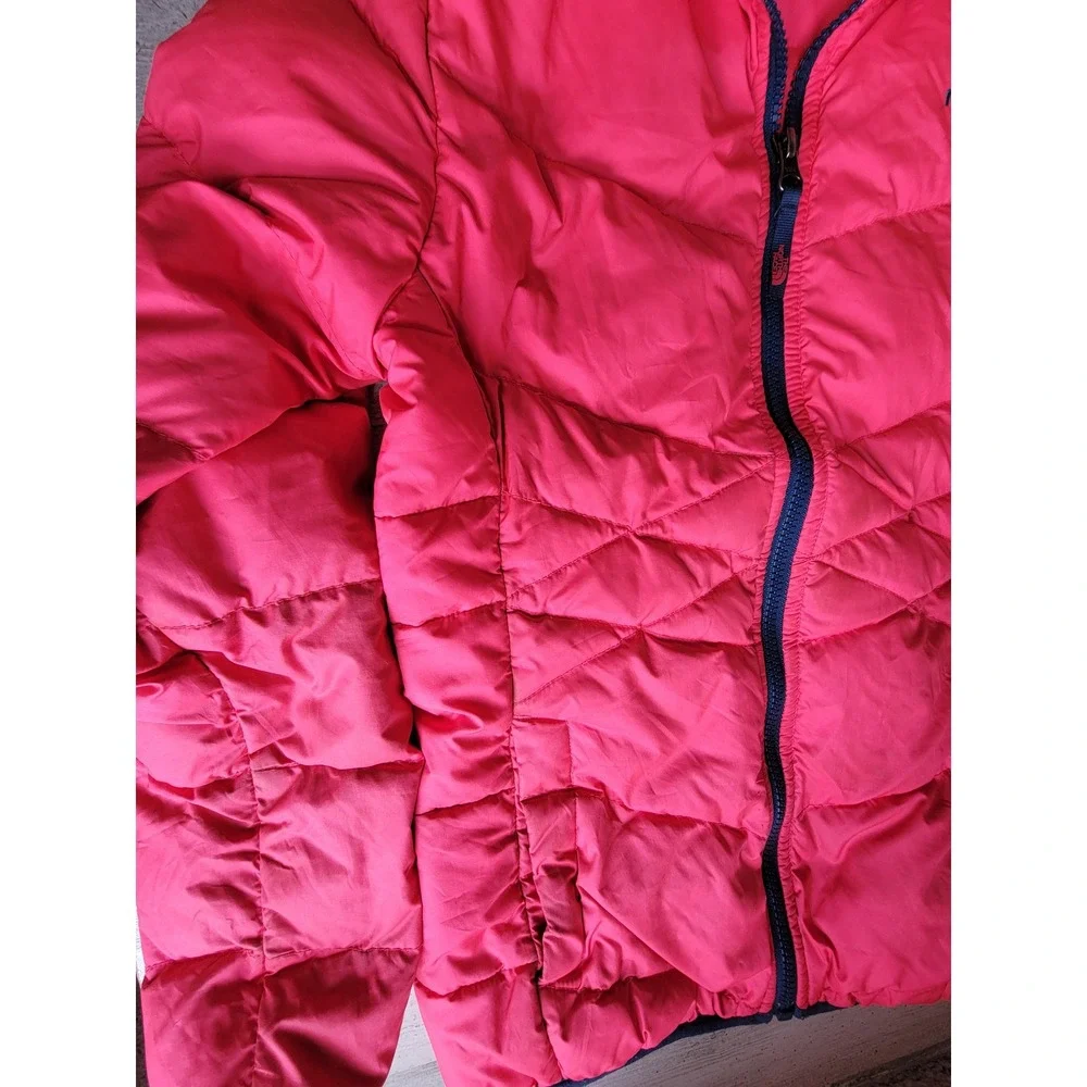 North face 550 medium plush pink zip up youth medium jacket puffer winter